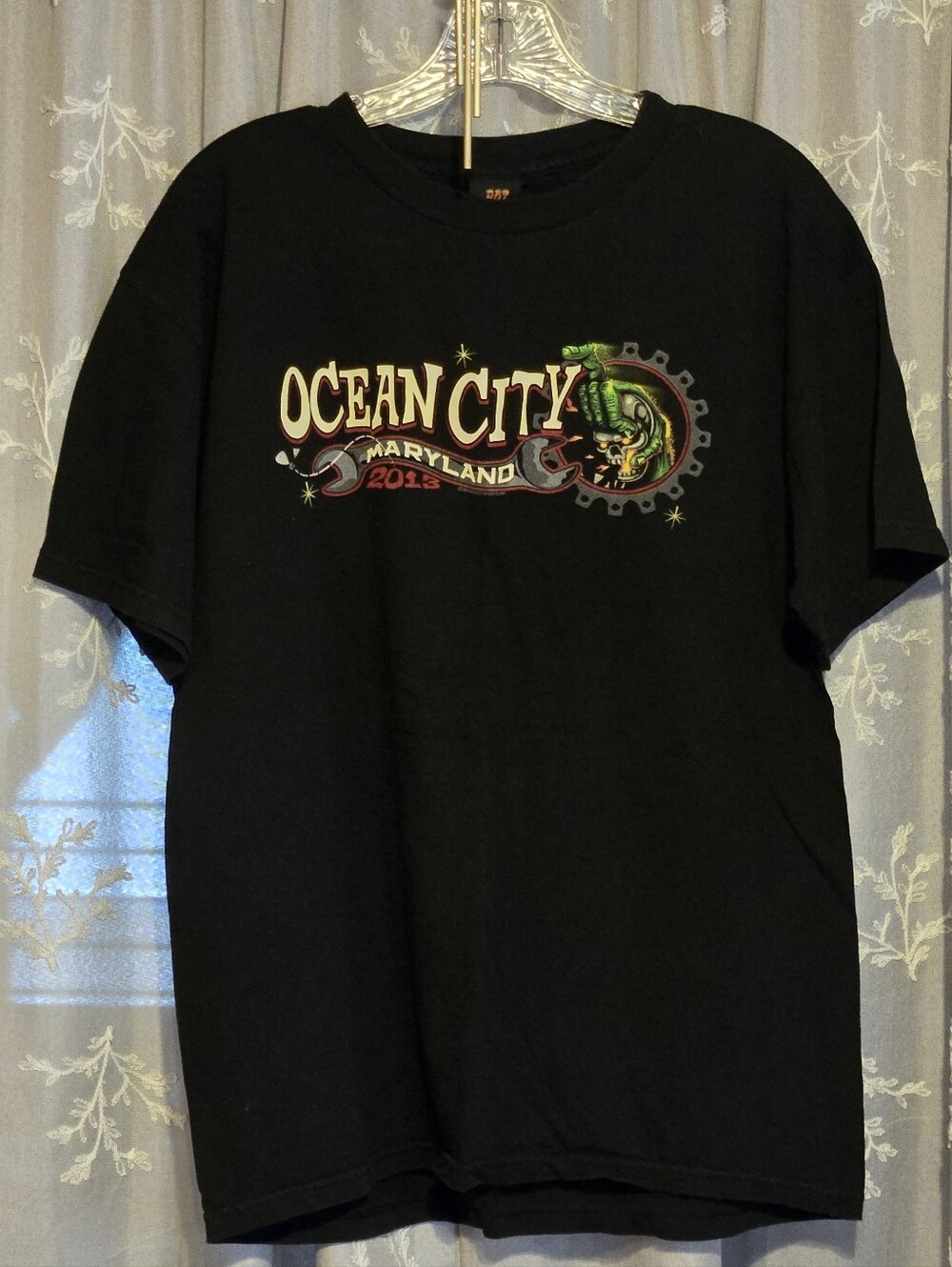 Ocean City Maryland Mens 2013 Bike Week Graphic T‑Shirt - Black Size Large